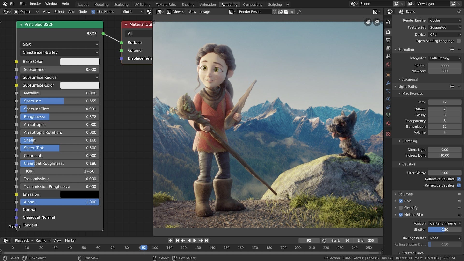 Blender 3D animation software